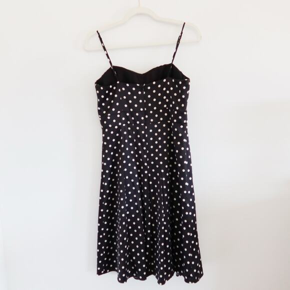 Vintage Forever 21 Black Polka Dot Dress Medium - Picture 8 of 9